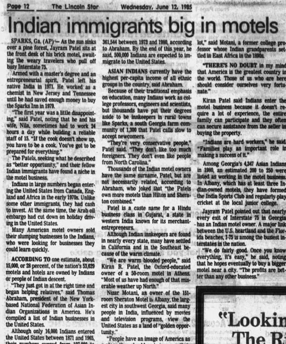 Clipping from The Lincoln Star